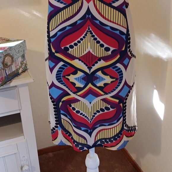 Aryeh Colorful Geometric Pattern Dress. Native Inspired - Picture 3 of 11